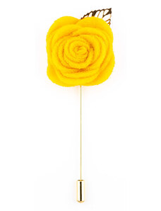 Obleč oblek Žlutá květinová ozdoba do klopy
