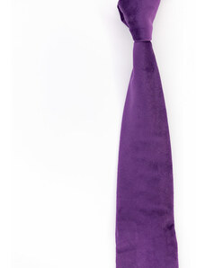 Obleč oblek Fialová sametová pánská kravata