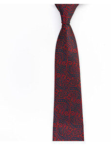 Obleč oblek Pánská kravata s rubínovým paisley vzorem