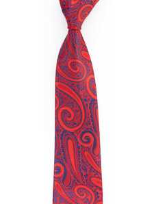 Obleč oblek Pánská kravata s červeným paisley vzorem
