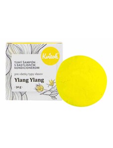 Kvitok Přírodní tuhý šampón s kondicionérem na světlé vlasy Ylang Ylang XL 50 g