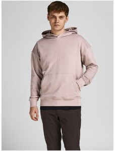 Světle hnědá mikina s kapucí Jack & Jones World Wide - Pánské