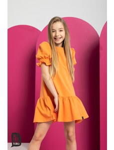 Dívčí šaty s volánky, oranžové ALL FOR KIDS