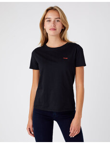 Dámské tričko WRANGLER W7Q0EV100 SIGN OFF TEE Black