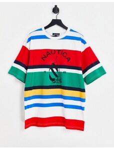 Nautica Competition Nautica Archive tuttle oversize stripe t-shirt in multi