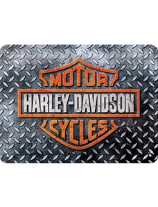 Nostalgic Art Plechová cedule Harley-Davidson Diamond plate 15 x 20 cm