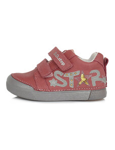 D.D. step dívčí detská celokožená obuv 068-672 Raspberry