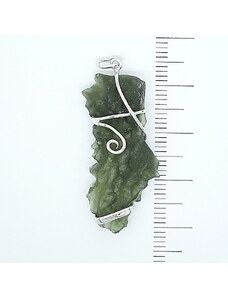 Čištín s.r.o. Přírodní vltavín Besednice, stříbrný přívěsek, 3,10 g