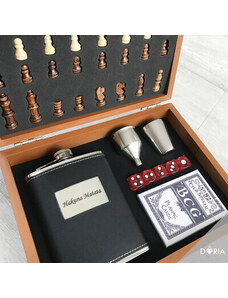 Doria Sada společenská - šachy s placatku s pohárky