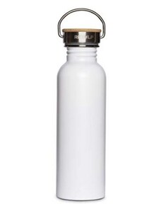 Nerezová láhev na vodu Urban s bambusovým víčkem 750 ml bílá RETULP