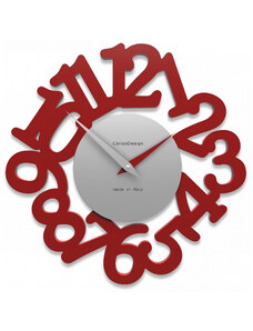 Designové hodiny 10-009 CalleaDesign Mat 33cm (více barevných variant) Barva vínová červená-65 - RAL3003