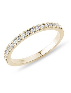 Snubní diamantový prsten ze žlutého zlata KLENOTA K0159023