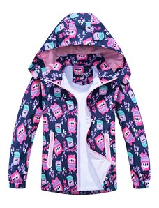 Dívčí outdoorová bunda Sovičky fialová| KuGo
