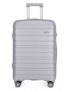 Cestovní kufr Kono Elegant - šedý - 44 x 65 x 27 - 77L