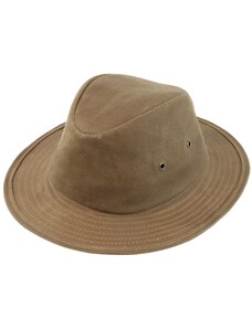 Fiebig Rybářský béžový bavlněný klobouk - voskovaná bavlna - Waxed cotton