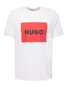 HUGO Tričko 'Dulive222' červená / černá / bílá