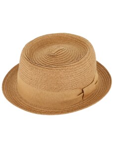 Béžový letní porkpie klobouk od Fiebig