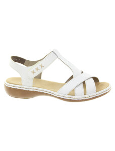 RIEKER Dámské bílé sandály 65919-80-355