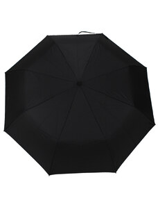 Blue Drop Pánský skládací vystřelovací deštník černý s rovnou dřevěnou rukojetí