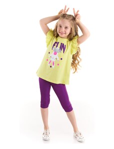 Denokids Rabbit Cheerleader Girl Kids T-shirt Tights Set