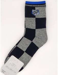 Dětské obrázkové ponožky Aura.Via Basketbal (85% bavlna) černá-šedá
