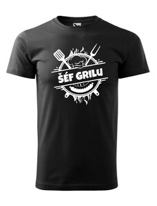 Fenomeno Pánské tričko Šéf grilu - černé
