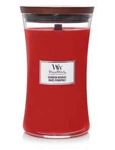 WoodWick Crimson Berries vonná svíčka s dřevěným knotem 609,5 g