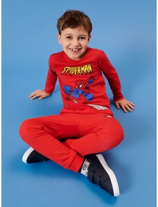 Sinsay - Tričko s dlouhými rukávy a potiskem Spider-Man - červená