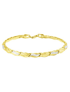 GEMMAX Jewelry Luxusní zlatý dámský náramek délka 19 cm GLBCN-19-37171