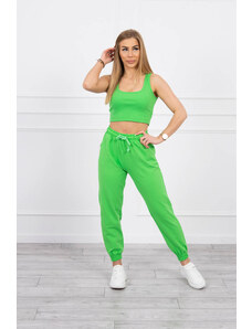 Kesi Set top+kalhoty zelené neonové