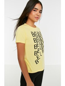 Trendyol T-Shirt - Gelb - Regular fit