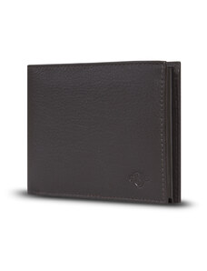 ELOAS Elegantní kožená pánská peněženka RFID horizontální; hnědá