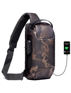 Weixier outdoor batoh přes rameno s USB Eliseo Camouflage 5 l WEIXIER W9529s1