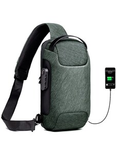 Weixier outdoor batoh přes rameno s USB Eliseo Zelený 5 l WEIXIER W9529s2