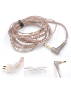 KZ KM-B originální náhradní kabel s mikrofonem pro KZ ZST ZS10 ED12 ES3 měděný 1,25m