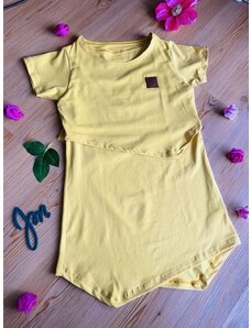 Asymetrické kojící tričko Lemon (krátký rukáv) - Jako máma