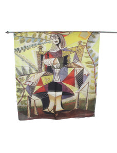 Dámský šátek, Pablo Picasso- Žena v zahradě