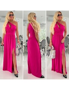 Italy moda Šaty Elegant, tmavě růžové