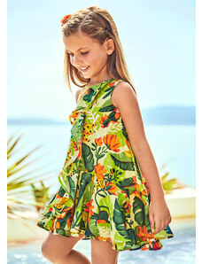 Mayoral Tropical patterned dress girl, Banana