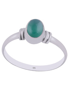 Stříbrný prsten s oválným přírodním onyxem - Meucci SDR032