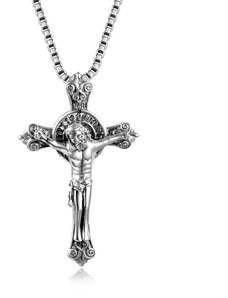 OLIVIE Stříbrný náhrdelník JEŽÍŠ NA KŘÍŽI 5879