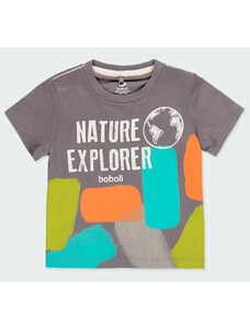 Boboli Chlapecké tričko šedé/svítící Nature Organic