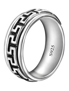 OLIVIE Stříbrný prsten OBRUČ S PÁSKEM 5883