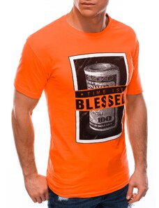 EDOTI Pánské tričko s potiskem 1601S - oranžové
