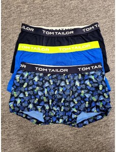 TOM TAILOR Trojbalení pánských boxerek (modrá / černá / vzor)
