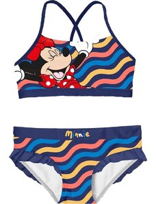 DISNEY MODRÉ DVOUDÍLNÉ PLAVKY MINNIE MOUSE S VOLÁNKY Tmavě modrá