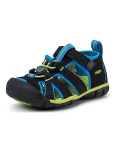 35 KEEN dětské sandály Seacamp II CNX 1022984/black/brilliant blue
