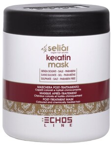 Echosline Seliar Keratin – keratinová maska pro barvené a chemicky poškozené vlasy 1000 ml