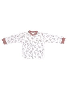 Mamatti Novorozenecká bavlněná košilka, kabátek, Happy - bílá s potiskem