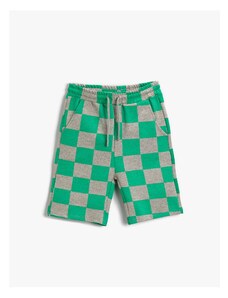 Koton Plaid Shorts Above Knee with Elastic Waist